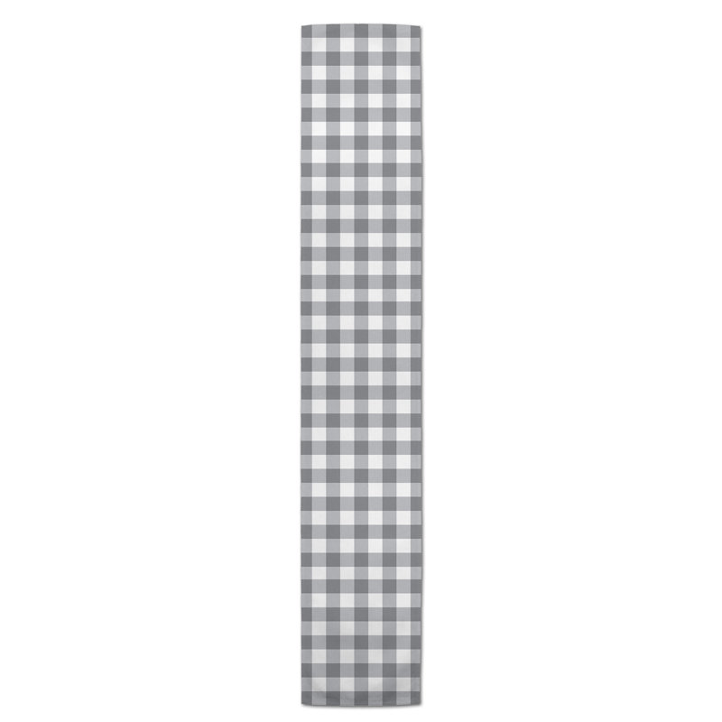 Chemin de table Westrick, Gris, Floral, 90 po x 16 po