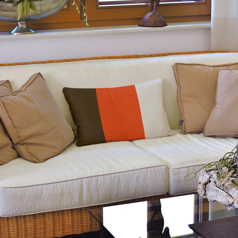 Housse de coussin lombaire Atlanta, Cleveland, Brun / Orange