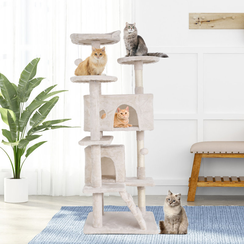 Arbre à chat 54 'Ciannah, 54.7", Beige