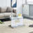 A Rectangular Modern And Fashionable Coffee Table With Tempered Glass Tabletop And MDF Legs. Suitable For Living Room.47.2"*25.5"*18"-869181299