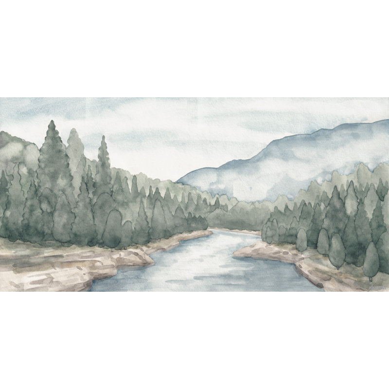 So It Flows - Wrapped Canvas Painting, 18" H x 36" W x 1.5" D