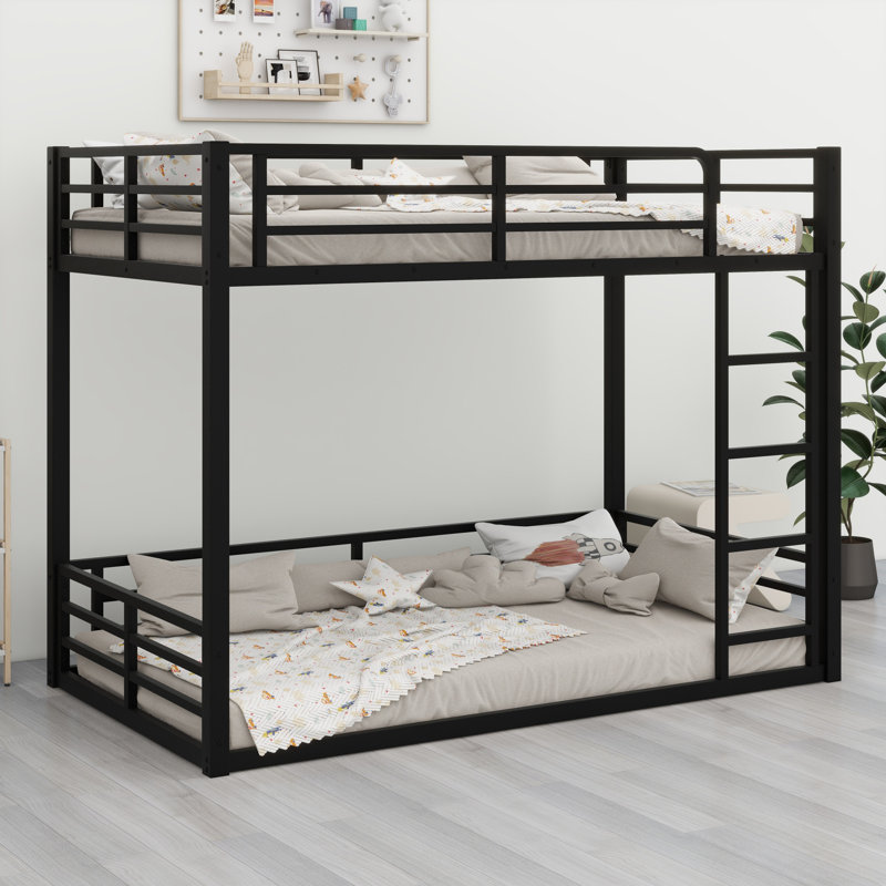 Lit superposé en métal pour enfants, adolescents et adultes, Lit superposé simple TG sur simple TG