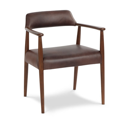 Sento Genuine Leather Dining Arm Chair