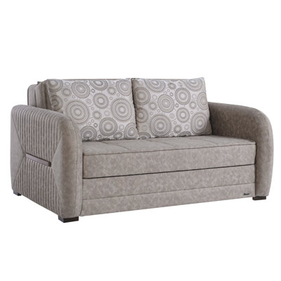 Annali 67 in. Fabric Upholstered 2-Seater 3-in-1 Sleeper Loveseat Sofa Bed with Storage