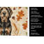 Serviette de cuisine noire et brun clair à motif d'automne Otterhound-2083472668