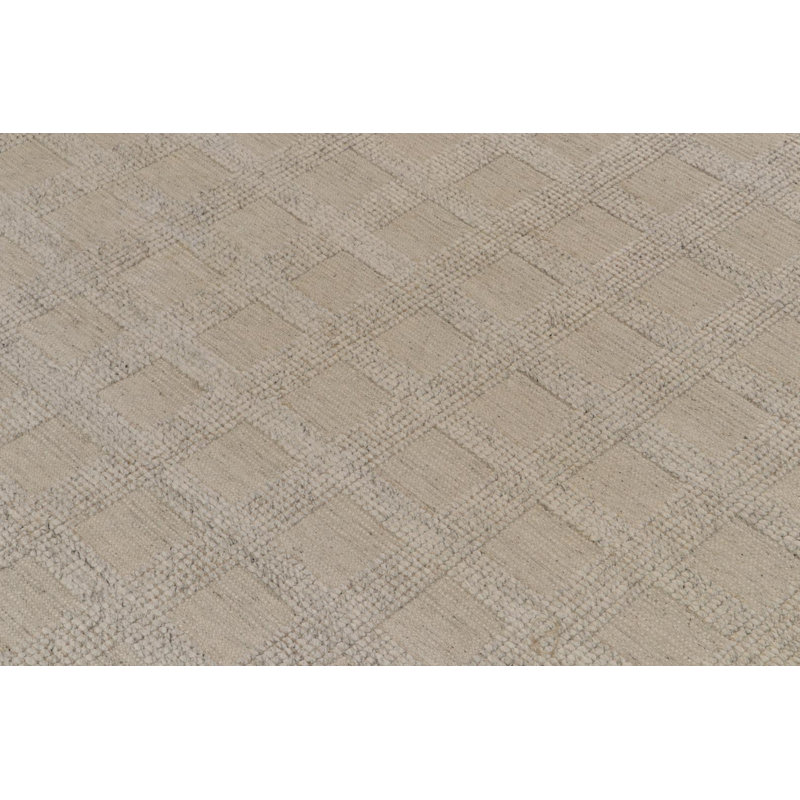 Scandinavian Wool Geometric Area Rug, Rectangle 10' x 14'