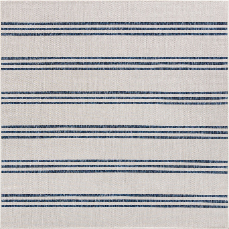 Tapis d'extérieur couleur os, Carré 7 pi 10 po