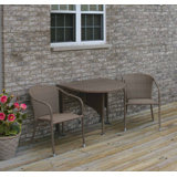 Whitton Terrace Mates All Weather-Wicker 5 Piece Dining Set