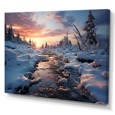 «Buckhalter Frozen Wilderness Winter Landscape II», reproduction sur toile