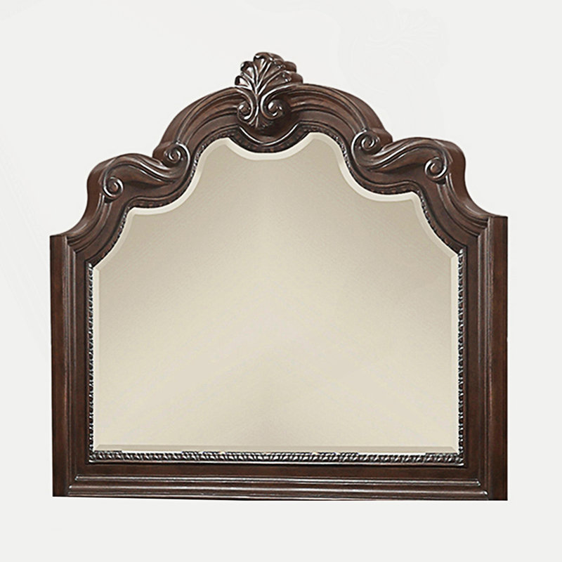 Miroir traditionnel en verre biseauté à volutes
