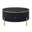 Table basse ronde moderne avec 2 grands tiroirs de rangement (31,5 po)