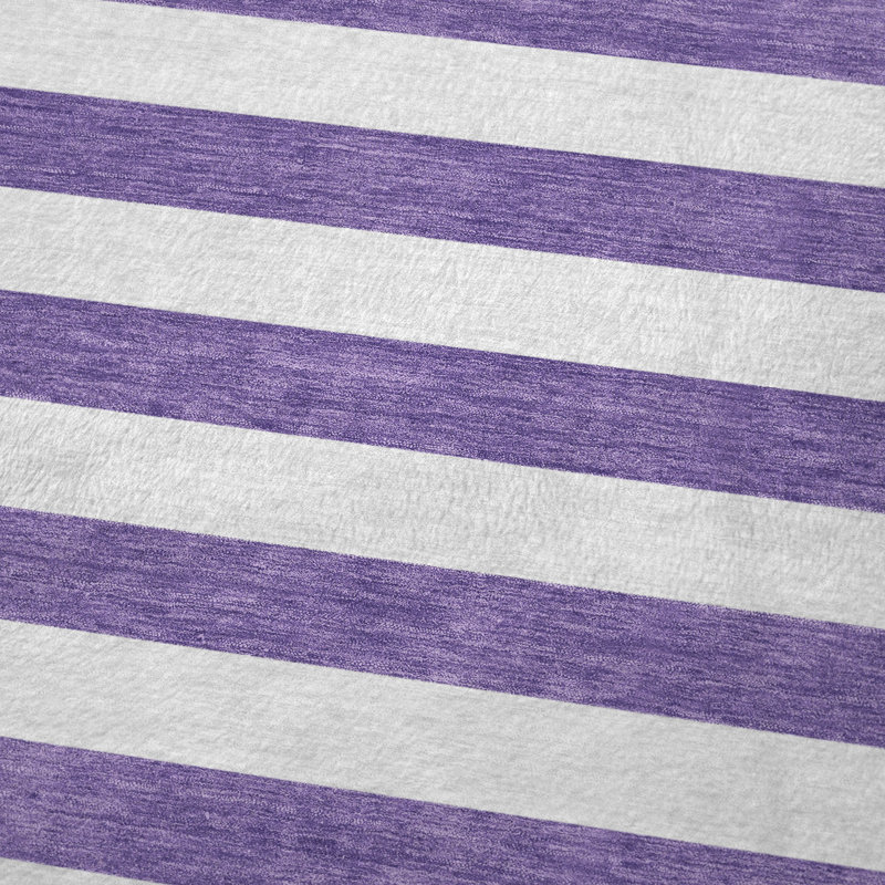 Jeté en sherpa Addison, Rayures mauves