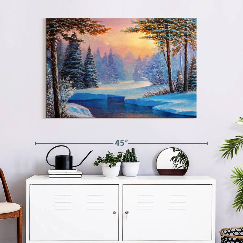 Alvord Winter River Landscape, 26" H x 39" W