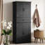 Armoire de rangement de 72 po de hauteur avec tiroir et tablettes réglables - Organisateur autoportant avec conception anti-basculement et multifonctionnelle-1999876340