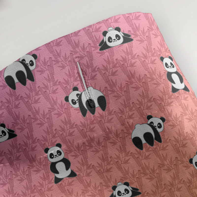 Rideau de douche simple katelyn elizabeth panda, Rouge / Vert / Jaune