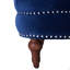 Fauteuil d'appoint capitonné, velours bleu marine-969915527