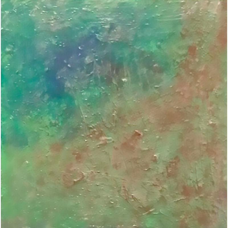 «Aqua Pallet Abstract II», peinture sur toile tendue