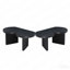 Table basse en MDF en forme de papillon - moderne - noir