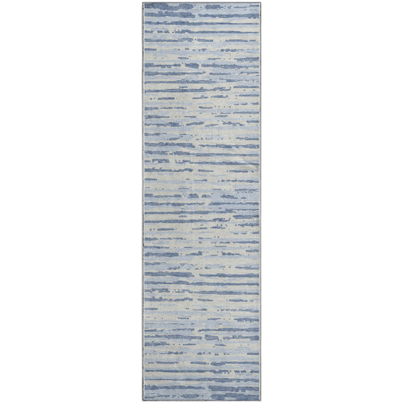 Premium Machine Washable Prisco Sky Rug, Runner 2'3" x 7'6"