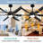 66" Wood Ceiling Fans with Lights Remote Control, Indoor Outdoor-1508388373