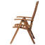 Chaise de patio inclinable en teck