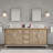 Brookhn 72 In. Double sink Whitebrook Quartz Countertop Bath Vanity in Lustrous Walnut
