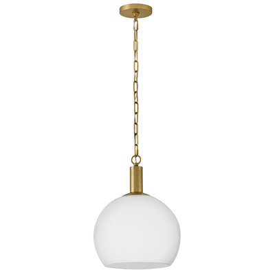 Luminaire suspendu dôme moyen avec verre opale