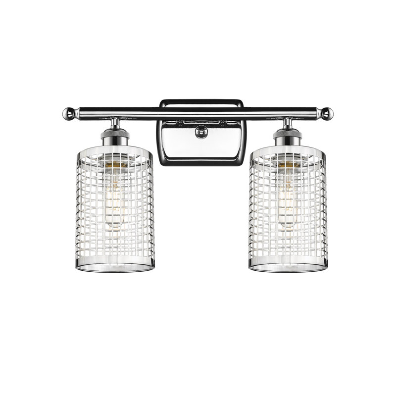 Éclairage pour meuble-lavabo à 2 lumières Jerine, Chrome poli