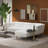 Cream Sectional Sofa With Ottoman