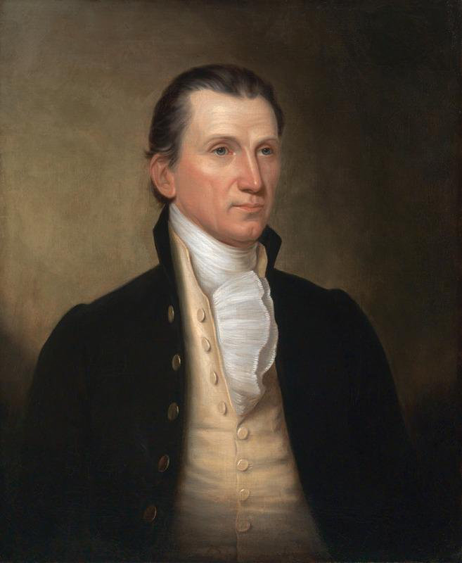 "James Monroe" by  James Herring - Gallery Wrap Canvas Wall Art, H 24 po x l 17 po