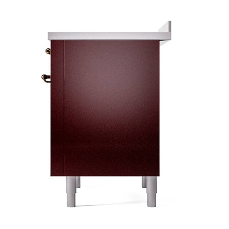 ILVE Nostalgie II Noblesse 36 in Induction Range, Burgundy/Bronze