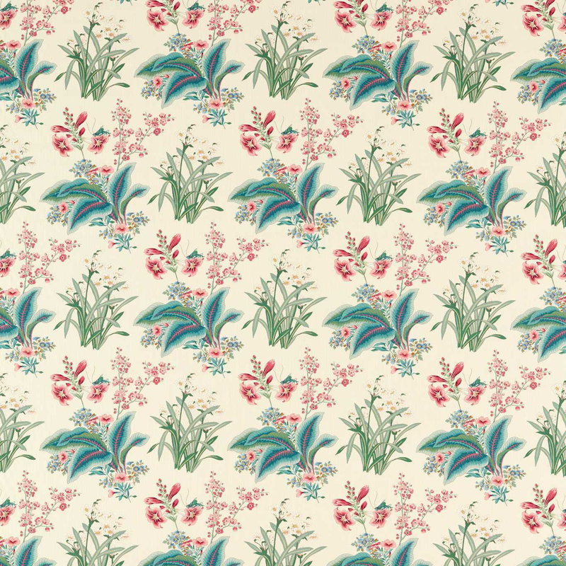 Enys Garden Fabric, Blush/Jade