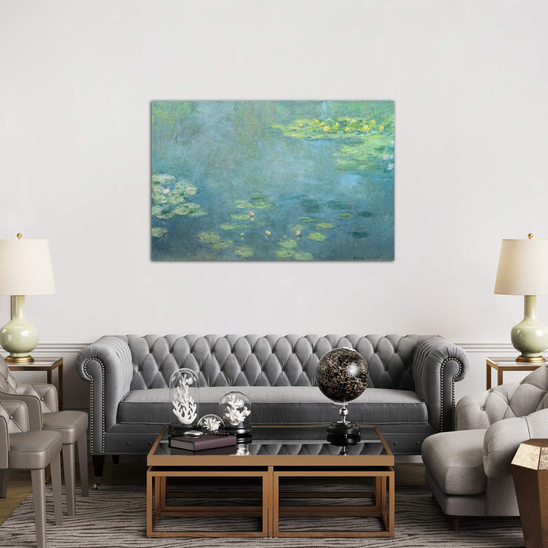 Waterlilies by Claude Monet - Painting on Canvas, 66.04 cm H x 45.72 cm W x 1.91 cm D, No Frame