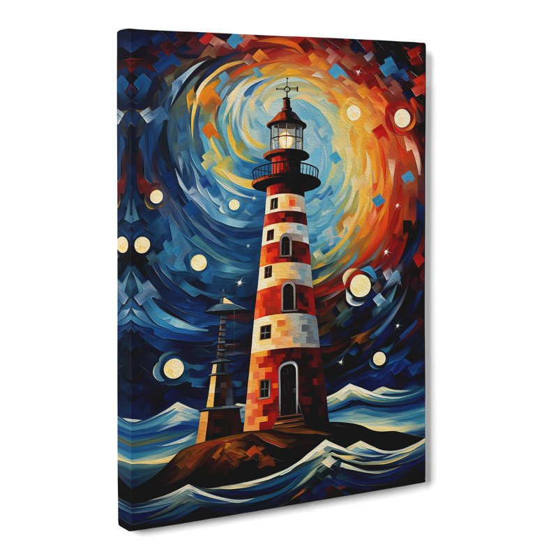 Lighthouse Abstract No.2 - Wrapped Canvas, 76cm H x 50cm W x 3cm D
