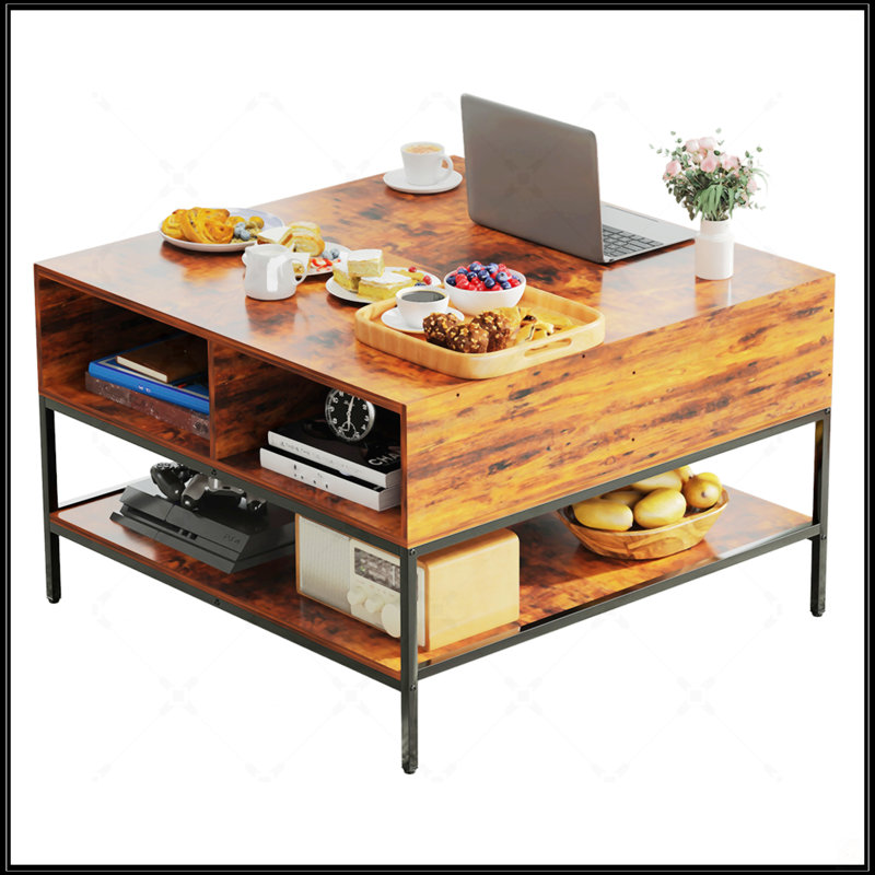 Flip-Top Coffee Table With Storage