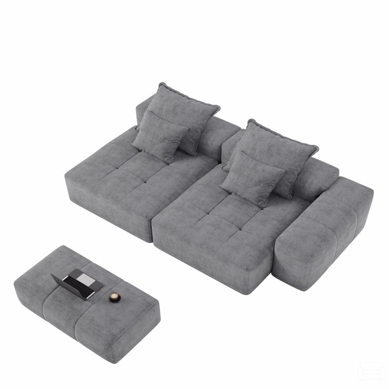 Canapé modulaire surdimensionné Modern, Gris