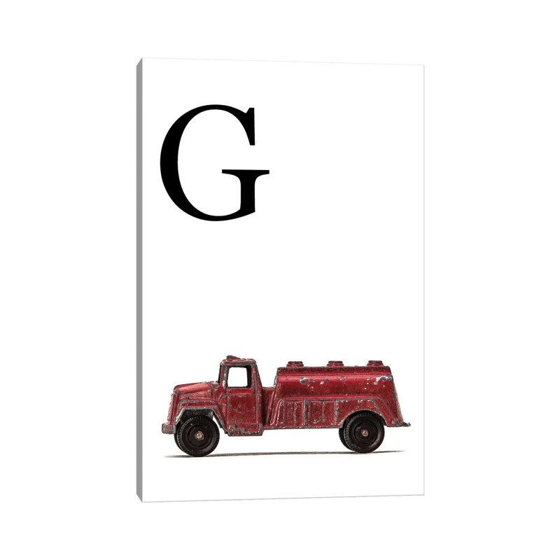 G Water Truck White Letter - Print on Canvas, Wrapped Canvas, 101.6 cm H x 66.04 cm W x 3.175 cm D