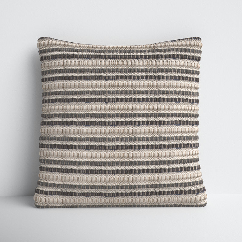 Allentown Square Pillow Cover & Insert, Gray