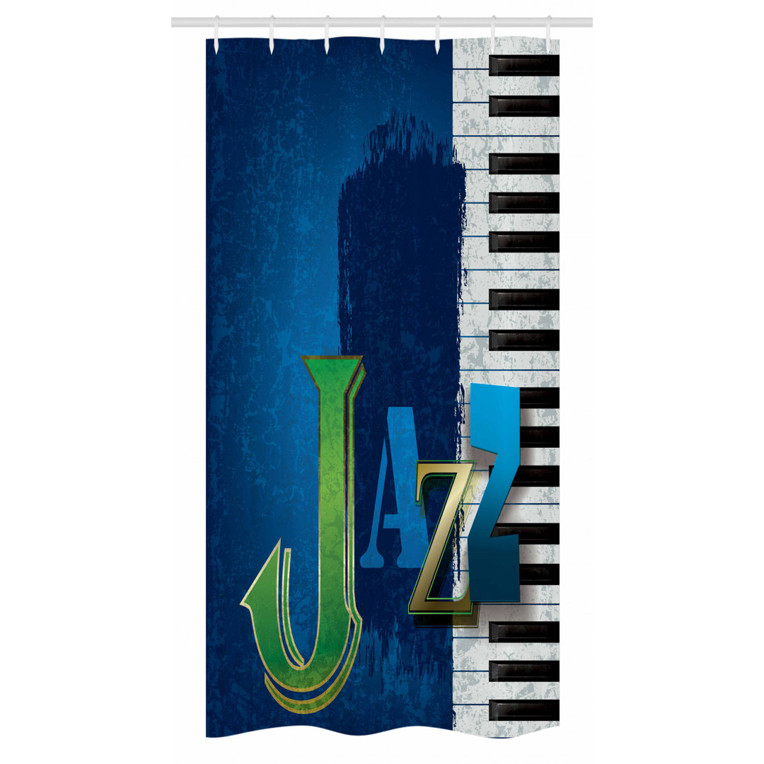 Jazz Music Stall Shower Curtain Single + Hooks East Urban Home 
