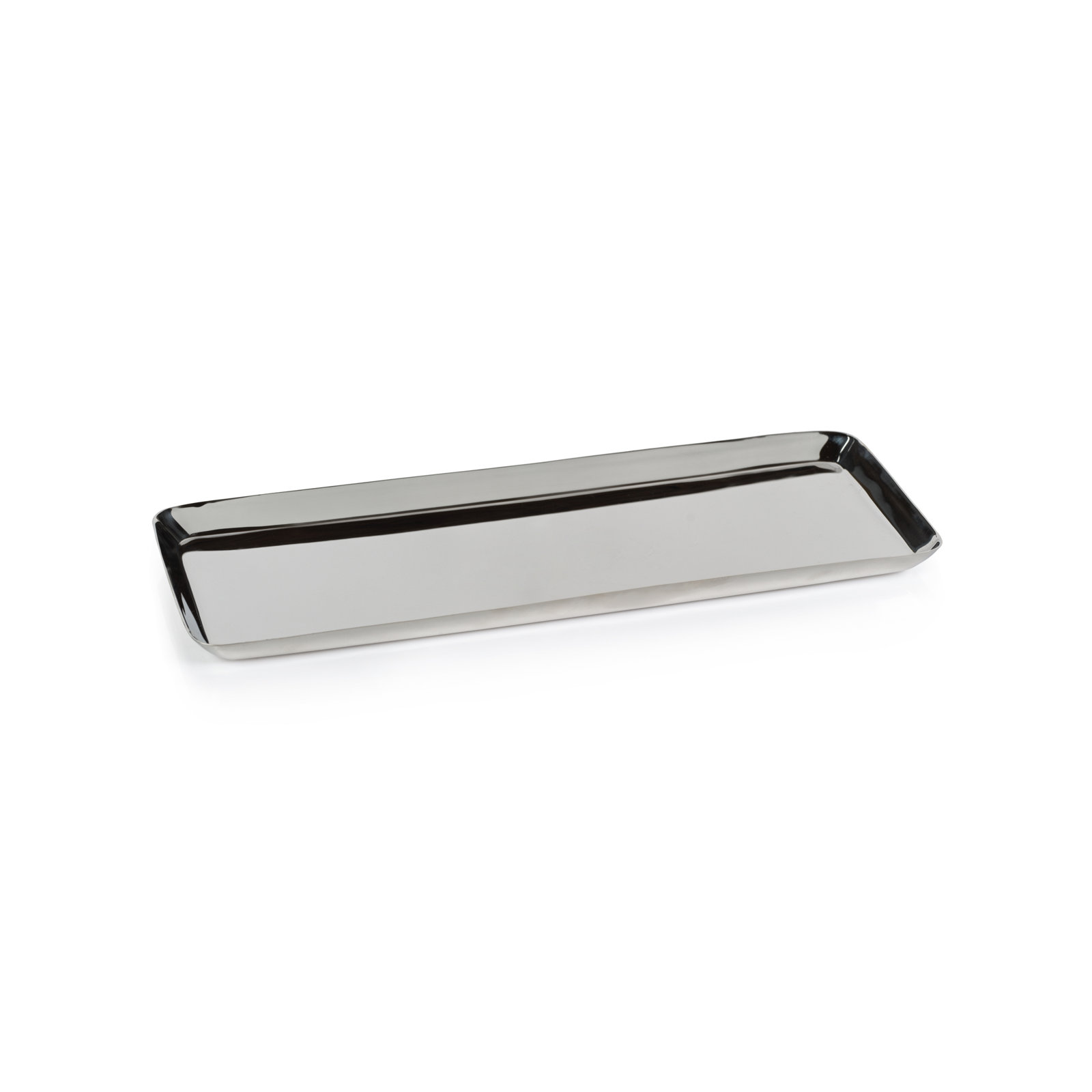 Rectangle Steel Tray, Silver, 0.5" H x 5.25" W x 13" D