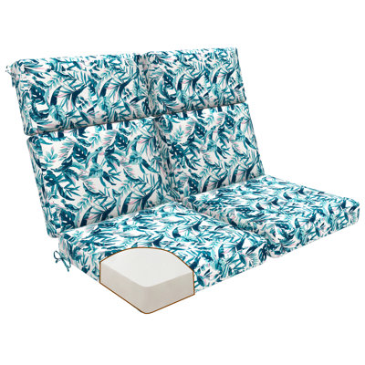 Fade-Resistant Outdoor High Back Chair Cushion, Fade Slip Adirondack Chair Cushion For Patio, Dining, Or Rocking Chairs,High-Density Sponge Filling,D20404