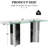 60 Inch Clear Glass Console Table Sofa Table With Mirrored Silver Geometric Base For Entryway Hallway Living Room