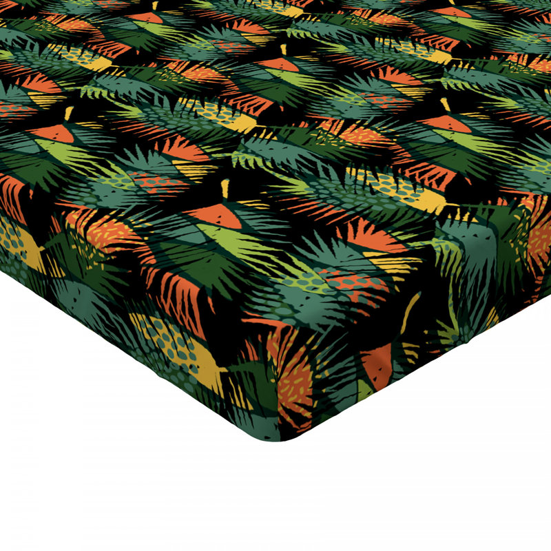 Microfiber Floral Fitted Sheet, Full Fitted Sheet