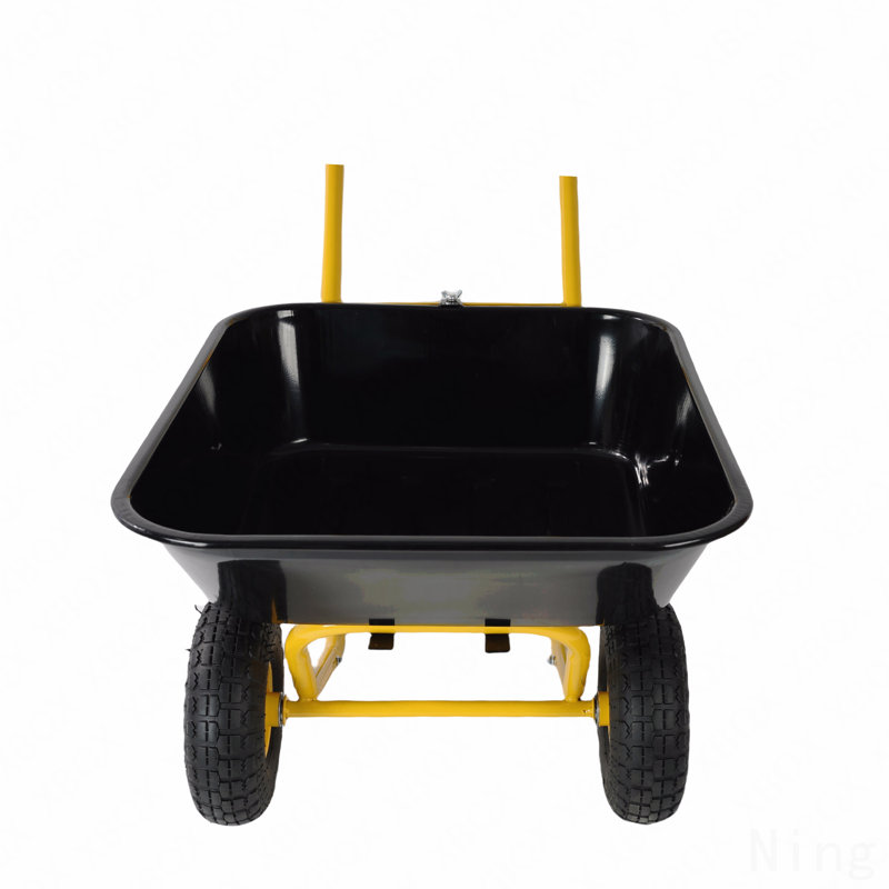 Brouette à deux roues, chariot de jardin, roues pneumatiques de 10 pouces