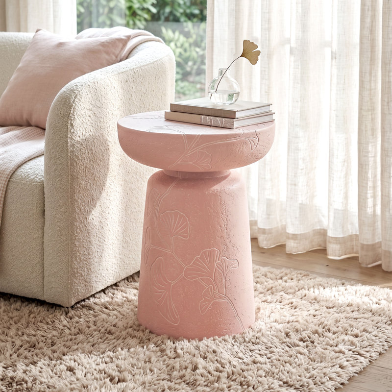 Table d'appoint d'extérieur Folia, Rose clair