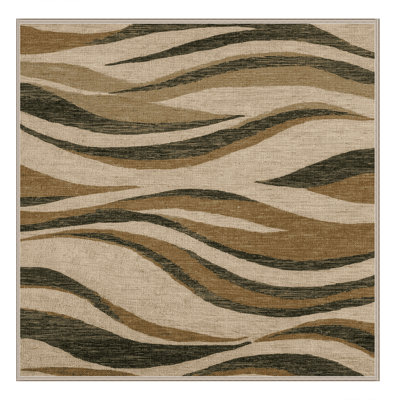 Machine Washable Nature Brown Area Rug