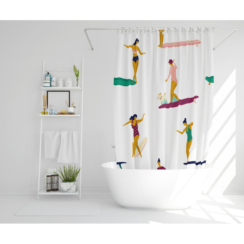 Mckayla Polyester Shower Curtain Set, 168cm H x 168cm W