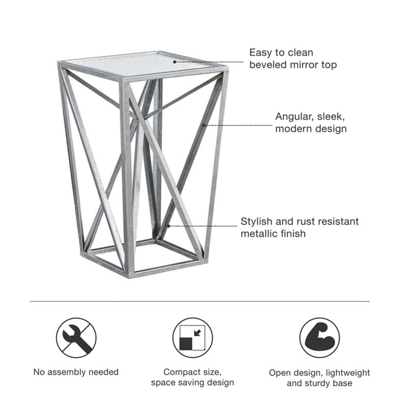 Degarmo Glass Top End Table