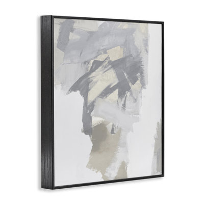 Elegant Contemporary Grey Shades Framed Giclee, design by Rachel Springer