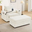 Fauteuil rembourré avec repose-pieds et ports USB-2095368870